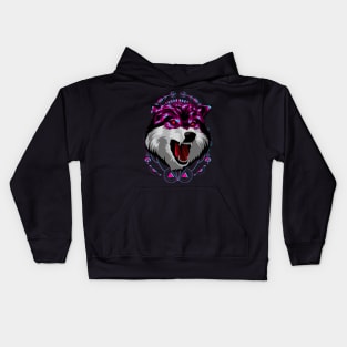 wolf oldschool Kids Hoodie